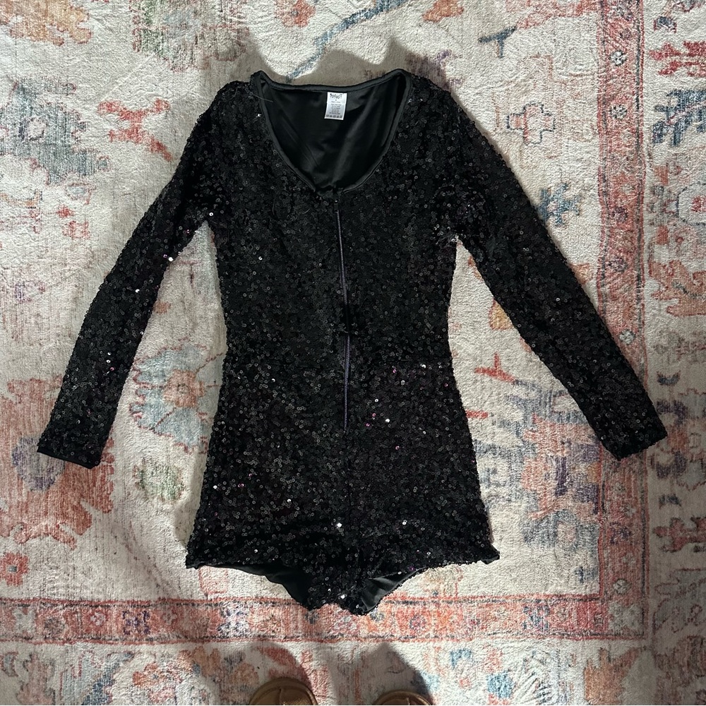 Black Sequin Romper